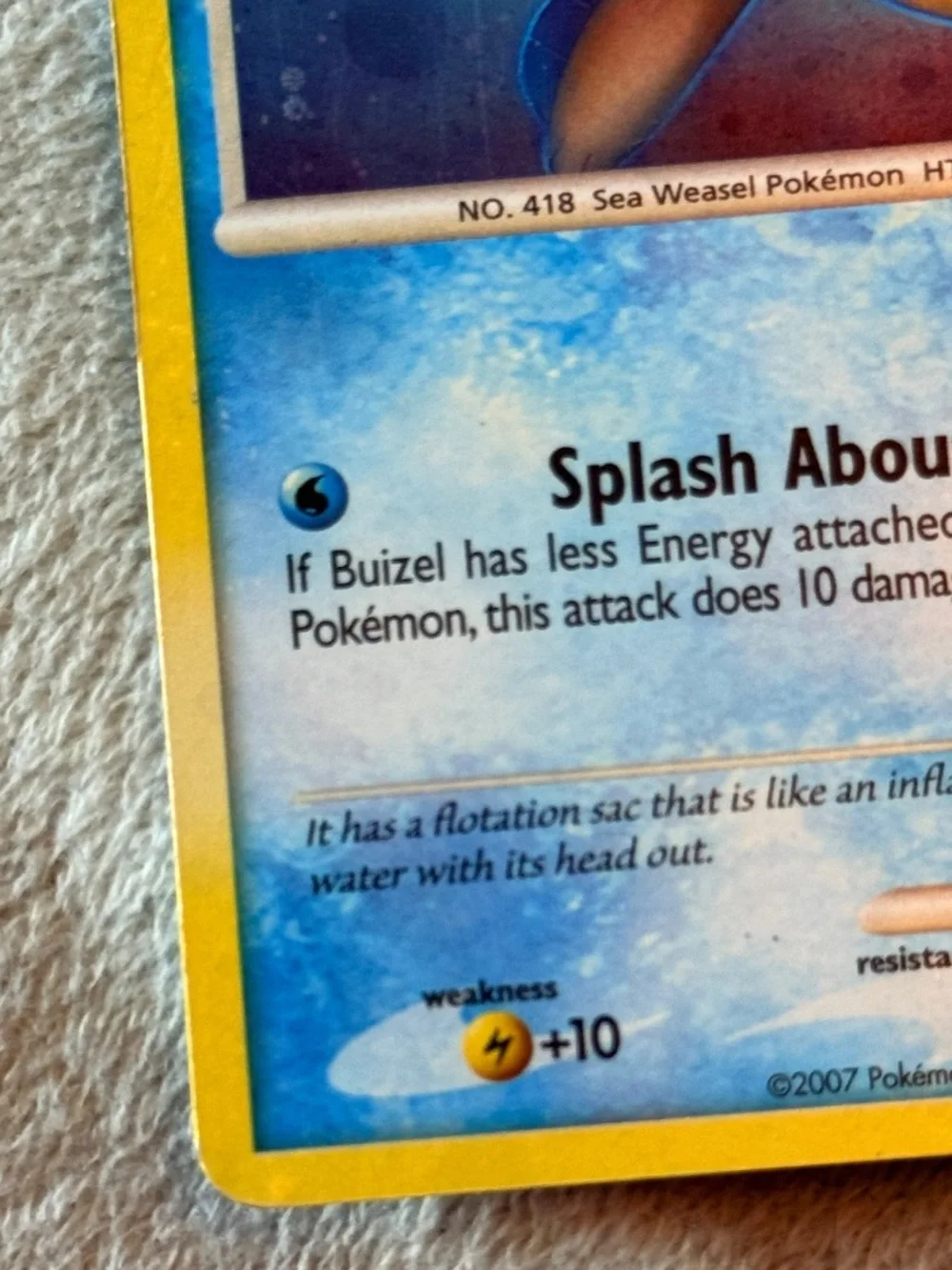 2007 Pokémon TCG Buizel DP13 Black Star Promo Holo